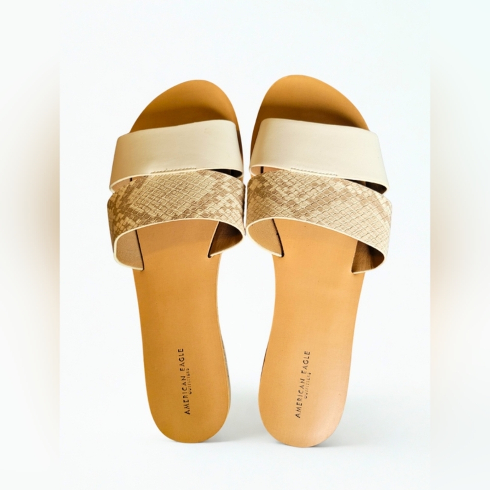 American Eagle Outfitters Women's Cream Sandals